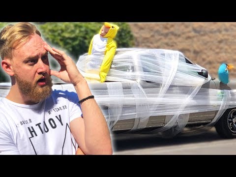 We Bubble Wrapped Tanners Car! Video
