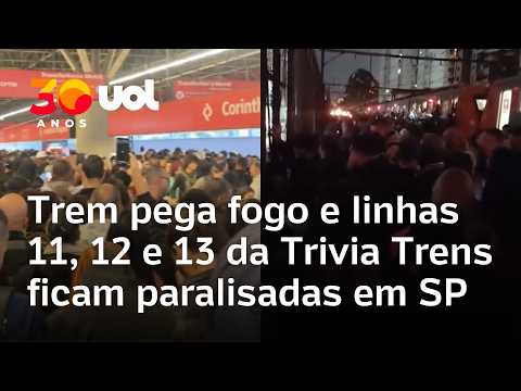 Trivia Trens: Linhas 11, 12 e 13 sofrem paralisação total; trem pega fogo em SP