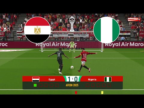 EGYPT vs NIGERIA - Penalty Shootout | Africa Cup of Nations 2025 | 3rd Place | Pes Simulation