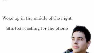 David Archuleta - She&#39;s Not You w/lyrics on screen