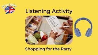 🎧 Birthday Party Shopping (A1–A2)  | Easy English Listening Activity for ESL
