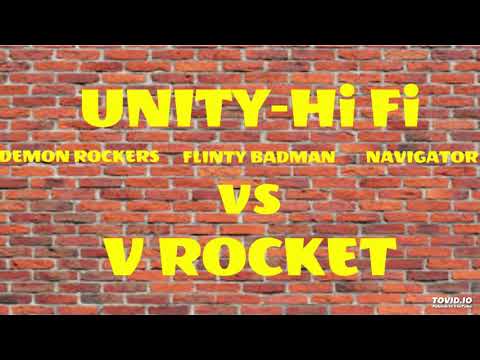 Unity sound vs V Rocket.    Ribs  ,  Demon Rockers , Flinty Badman , Speccy Navigator , Richie Davis