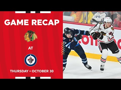 Blackhawks at Jets Game Highlights | 10.30.25
