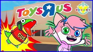 Roblox Toys R Us Obby ESCAPE COOKIE MONSTER Let&#39;s Play with Alpha Lexa Vs. Gus