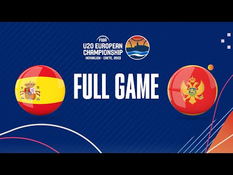 Spain v Montenegro | Full Basketball Game | FIBA U20 European Championship 2023