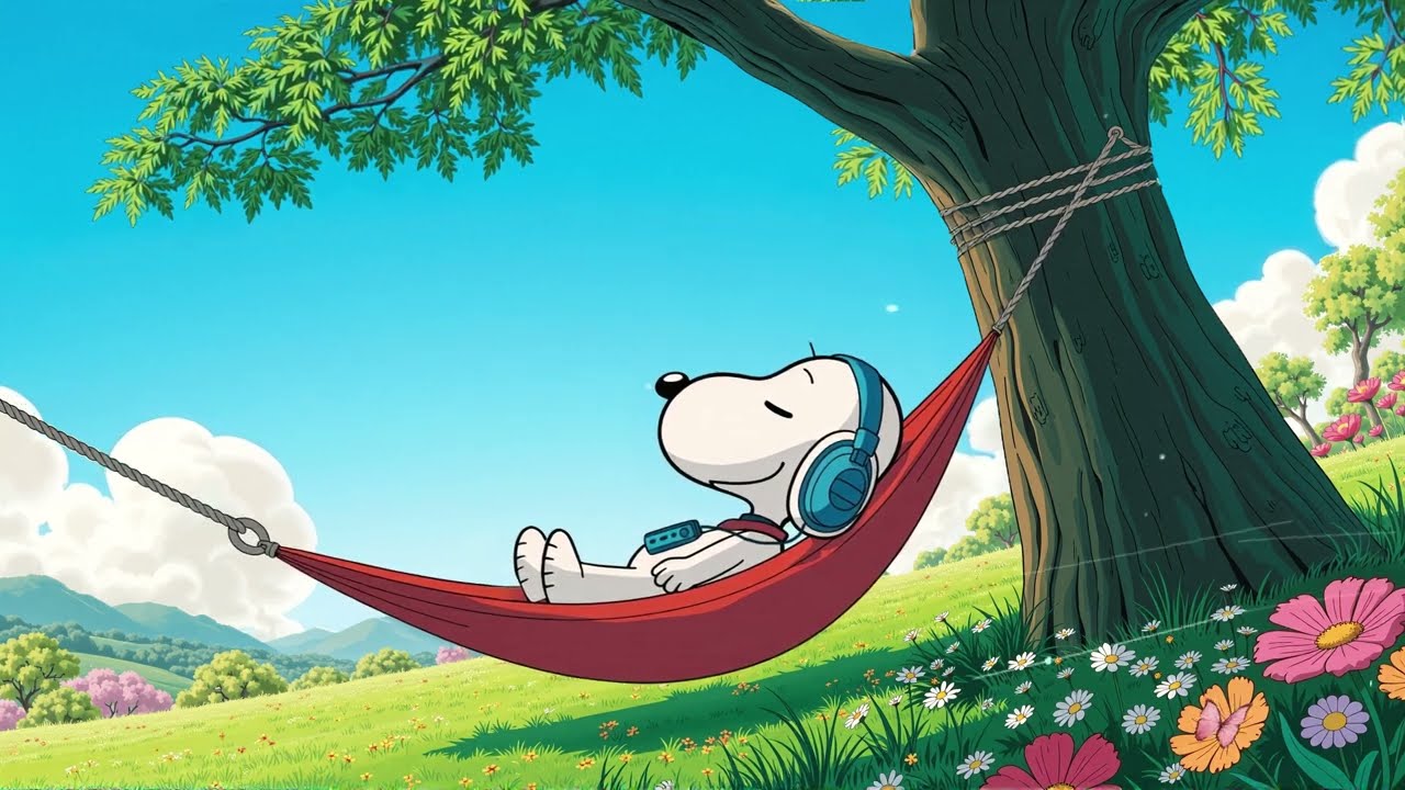 Snoopy Chill Beats 🌼 Spring Melodies for Relaxation & Focus 🌸 Music to Soothe Your Soul