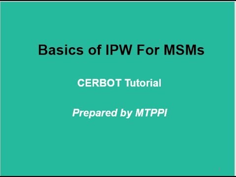 CERBOT - Inverse Probability Weighting (IPW) conceptual basis