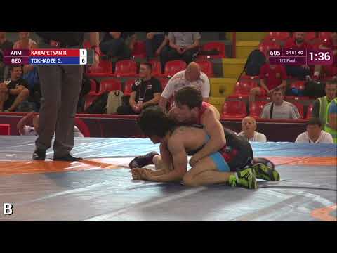 1/2 GR - 51 kg: R. KARAPETYAN (ARM) v. G. TOKHADZE (GEO)