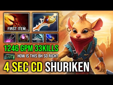 WTF RICHEST HERO First Item Max Level 5 Dagon Unlimited Jinada 1246 GPM 4 Sec CD Skill Bounty Dota 2
