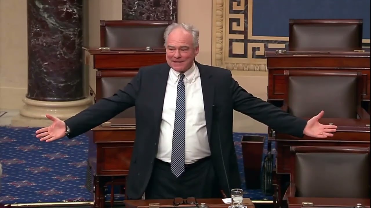 Kaine on Senate Floor Discussing Trump's Illegal Order to Pause All Federal Grant and Loan Programs