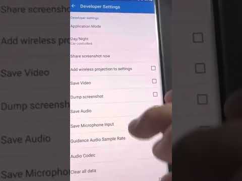 Android Auto in developer mode, setting the resolution