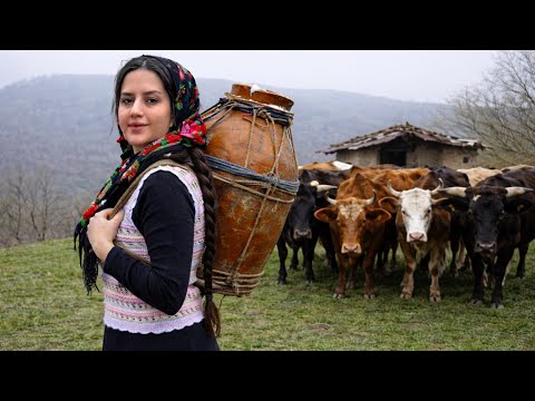 Rural life in a mountainous village in IRAN 