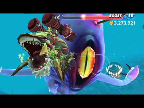 Ancient Megalodon vs Colossal Squid 🦑 Boss Battle - Hungry Shark World