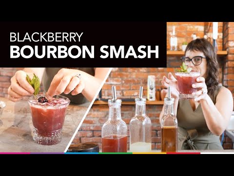 Spiceology Mixology - Blackberry Bourbon Smash Cocktail Recipe