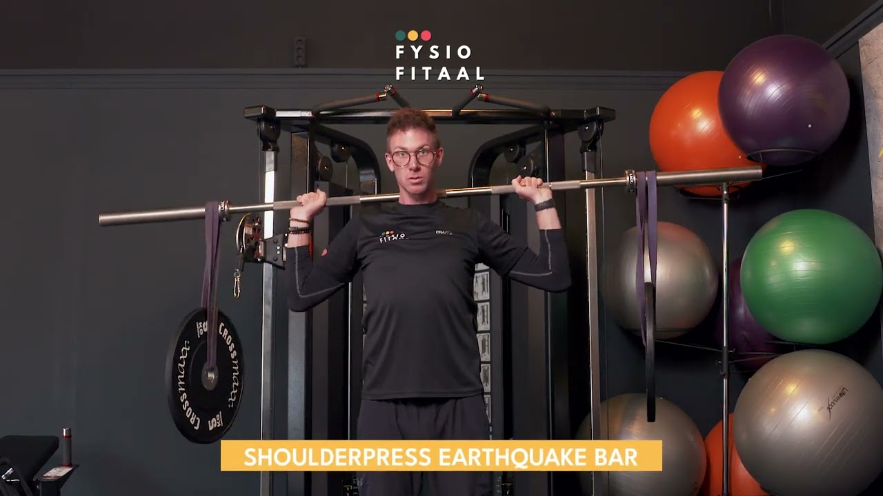 Video thumbnail: Shoulderpress earthquake bar — instructievideo