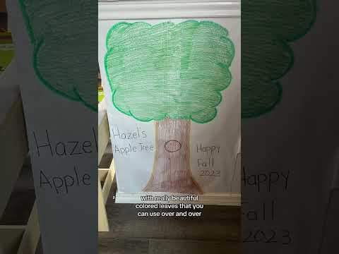 Apple tree sticker fun #apple #applepicking #toddlerfall #autumn #halloween