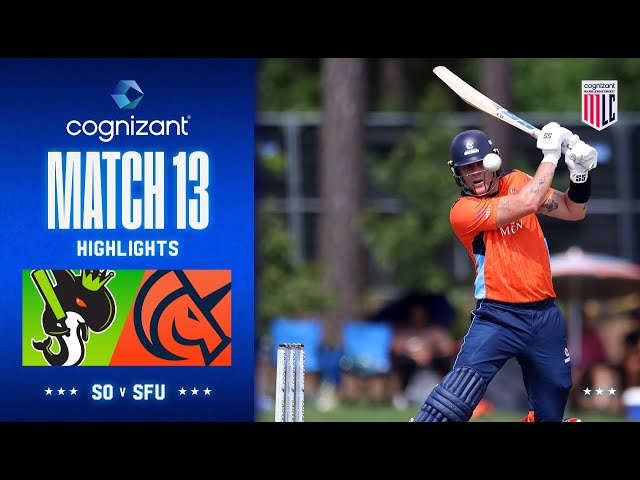 Cognizant Major League Cricket Game 13 Highlights | Seattle Orcas vs San Fransisco Unicorns