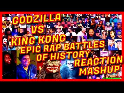 [SUPER MEGA] GODZILLA VS KING KONG: EPIC RAP BATTLES OF HISTORY - REACTION MASHUP - ERB IS BACK![AR]