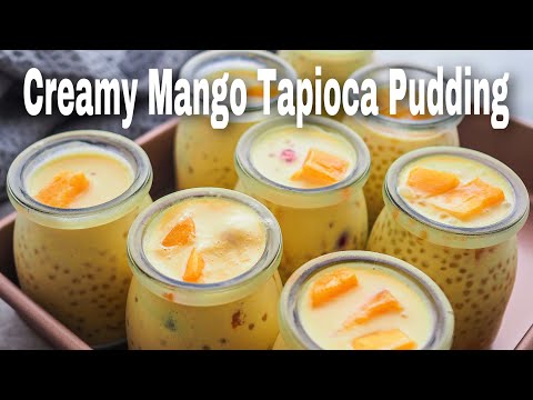 How To Make Creamy Mango Tapioca Pudding | Sago With Coconut Milk | Refreshing Vegan Dessert