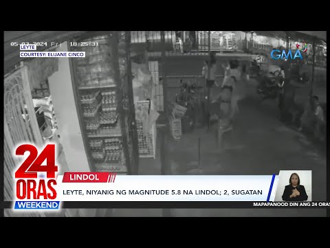 Leyte, niyanig ng magnitude 5.8 na lindol; 2, sugatan 24 Oras Weekend