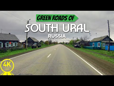 4K Green Roads of South Ural, Russia - Scenic Drive Video for Indoor Cycling and Treadmill Exercise
