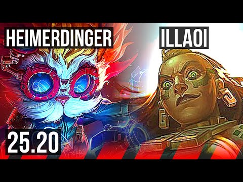HEIMERDINGER vs ILLAOI (TOP) | 5k comeback, 54k DMG | KR Diamond | 25.20