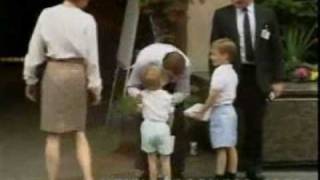 Princess Diana at hospital for Beatrice's birth