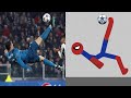 Cristiano Ronaldo vs Spider Stickman | Stickman Dismounting funny moments | Best Falls