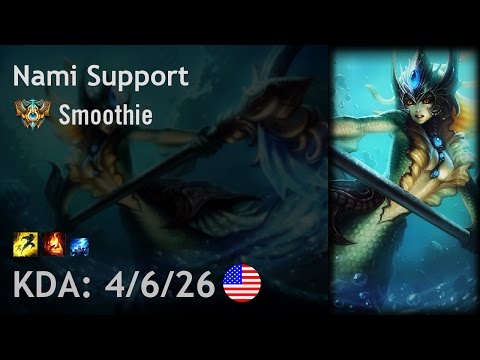 Nami Support vs Zyra - Smoothie - NA Challenger Patch 6.21