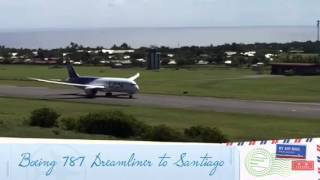 Dreamliner taking off at Easter Island