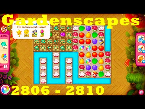 Gardenscapes Level 2806 - 2810 HD Walkthrough | 3 - match game | gameplay | android | ios | pc | app
