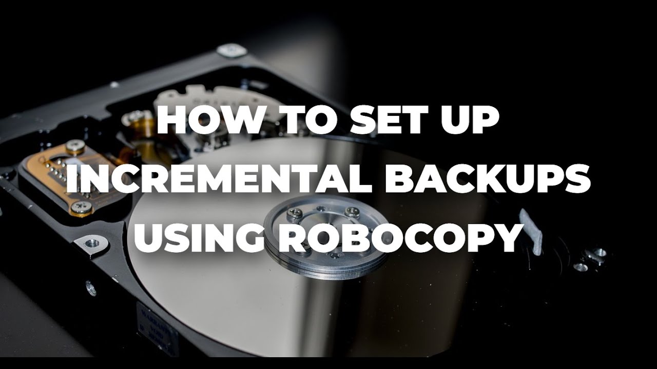How to Set Up Incremental Backups Using Robocopy