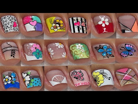 20 + DISEÑOS DE UÑAS PARA PIES PASO A PASO | UÑAS DECORADAS 💅🦶🥰😍