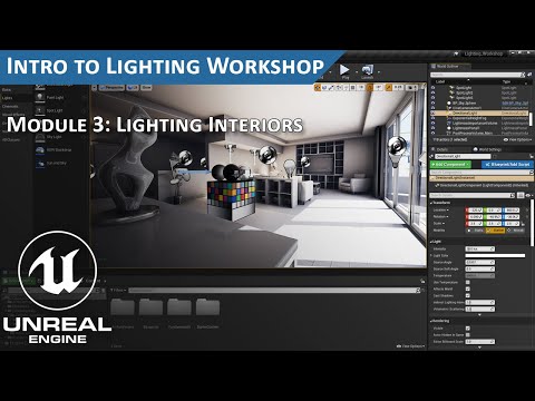Unreal Engine Lighting Workshop UI Overview
