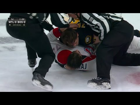 Arber Xhekaj Drops 🥊 Gloves 🥊 With Nikita Zadorov