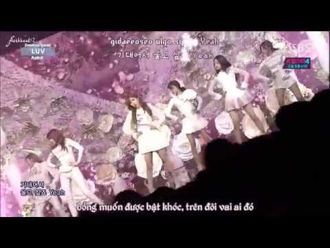 [Vietsub + Kara] 141123 Apink (에이핑크) - LUV @Inkigayo Comeback Stage