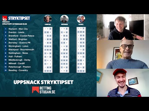 Stryktipset Lördag 12/2 » "12 miljoner JACKPOT!" » Tips & Förslag från Limpar, Weimer & Sanel