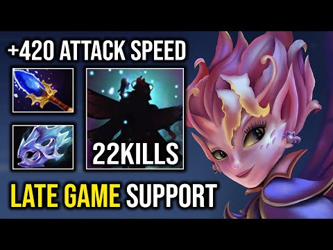 WTF Unlimited Shadow Realm +420 Attack Speed Late Game Support Dark Willow Dota 2