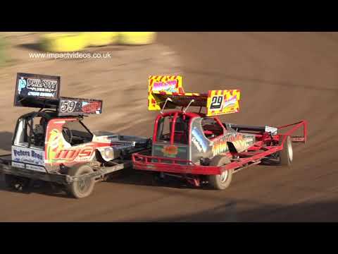 Mildenhall 29th June 2019 - V8 Stock Cars Heat 2 complete race - Impact Videos