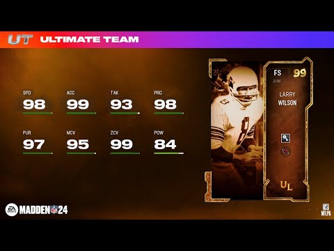 HOW TO GET 99 LARRY WILSON ULTIMATE LEGEND FREE! MAX LEVEL 50 FAST! Madden 24 Ultimate Team