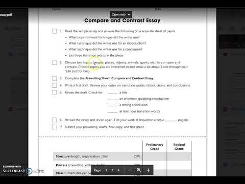 Free compare and contrast essay examples picture