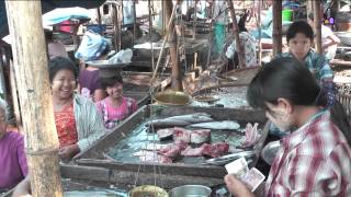 preview picture of video 'Myanmar 2012 - Market Twante (1225)'