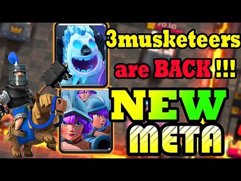 3 MUSKETEERS are BACK!! NEW META 3 MUSKETEERS OP.. - Clash Royale