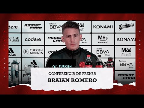 Braian Romero en conferencia de prensa