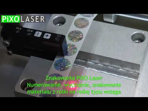 Znakowarka rolowa roll to roll do cięcia, znakowania i numerowania - PiXO Laser HOLO