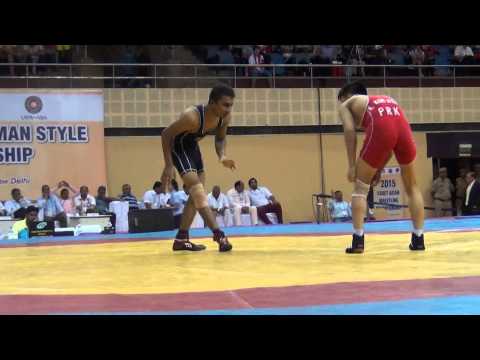 Asian cadet FS & GR 2015 : 50 Kg ¼ final PRK Vs SRI  KK Hyo vs T Nuwan