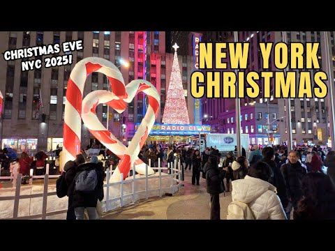 ✨ Exploring Manhattan On CHRISTMAS EVE NYC 🎁 Fifth Avenue Holiday Walk 🎄