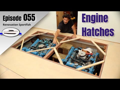 Fabricating engine hatches and drain channels for a 1973 Egg Harbor boat - Boat Restoration EP055
