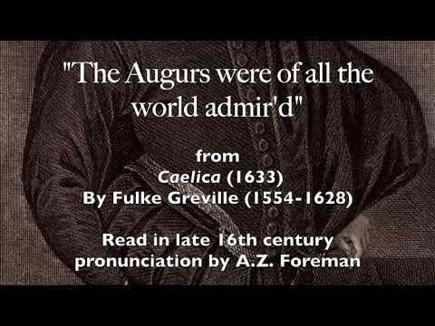 "The Augurs" by Fulke Greville read in 16th century English pronunciation