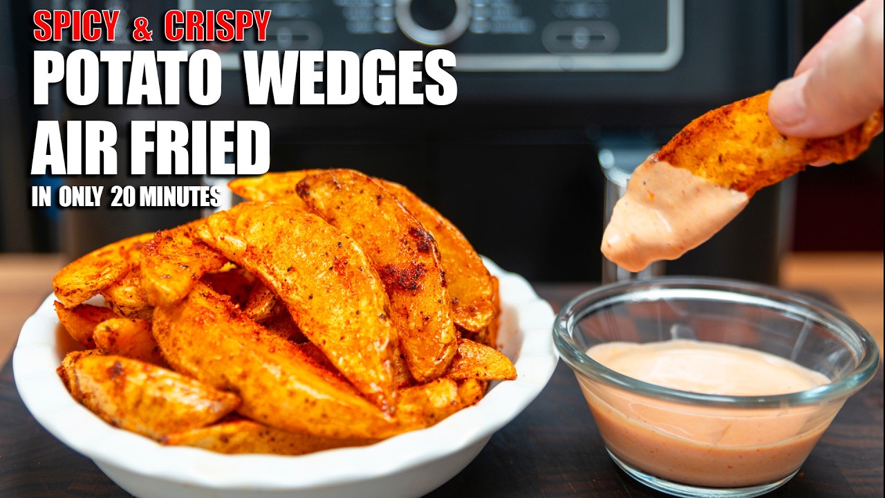 Spicy Potato Wedges: Air Fried in 20 Minutes! No Par-Boil: